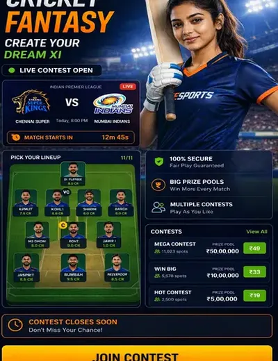 0001GAME (0001 game bet) fantasy cricket & matchday visual 3